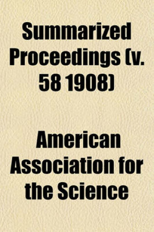 Cover of Summarized Proceedings (V. 58 1908)