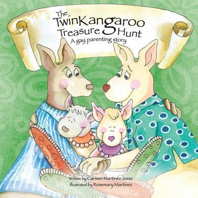 Book cover for The Twin Kangaroo Treasure Hunt, a Gay Parenting Story