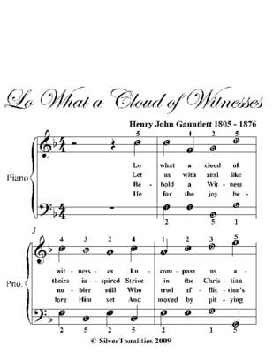 Book cover for Lo What a Cloud of Witnesses Easy Piano Sheet Music