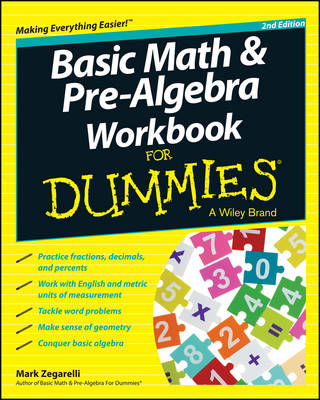 Book cover for Basic Math and Pre-Algebra Workbook For Dummies