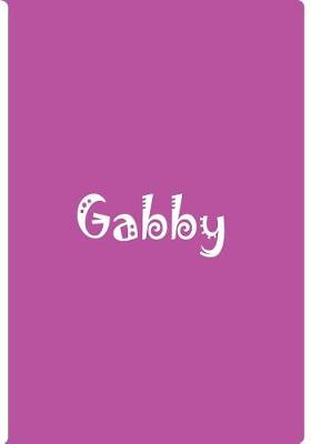 Book cover for Gabby - Bright Pink Personalized Notebook / Journal / Blank Lined Pages