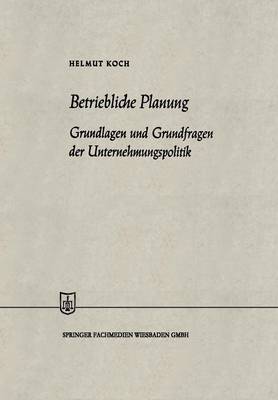 Book cover for Betriebliche Planung