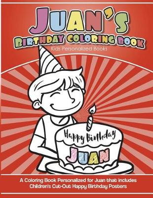 Book cover for Juan's Birthday Coloring Book Kids Personalized Books