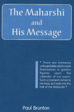 Cover of Maharshi and His Message