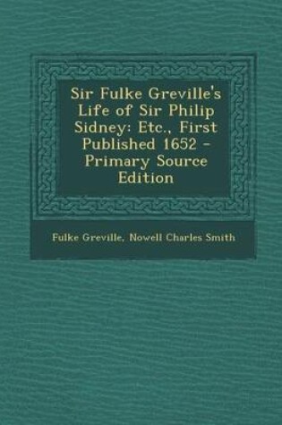 Cover of Sir Fulke Greville's Life of Sir Philip Sidney