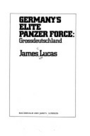 Cover of Germany's Elite Panzer Force