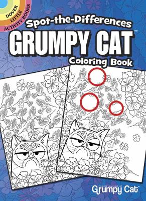 Book cover for Spot-The-Differences Grumpy Cat Coloring Book