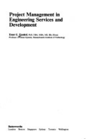 Cover of Project Management in Engineering Services and Development