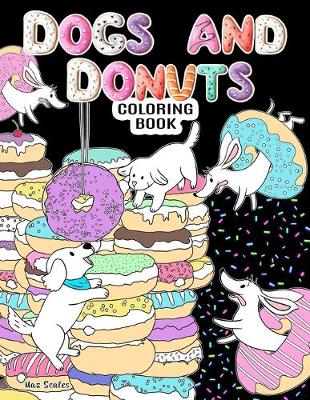 Book cover for Dogs and Donuts Coloring Book