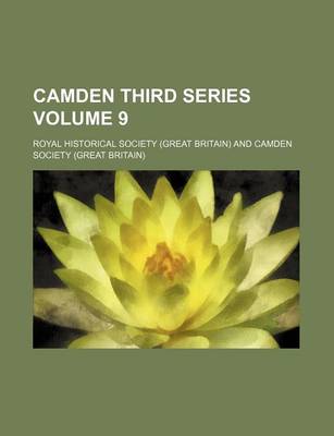 Book cover for Camden Third Series Volume 9