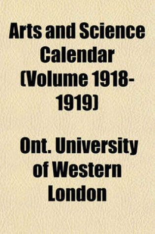 Cover of Arts and Science Calendar (Volume 1918-1919)