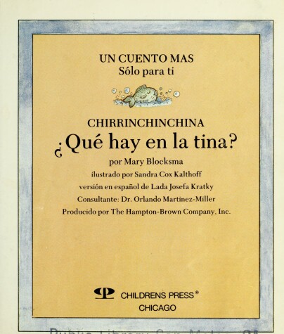 Cover of Chirrinchinchina: Que Hay En La Tina?