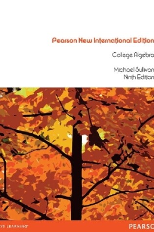 Cover of College Algebra: Pearson New International Edition PDF eBook