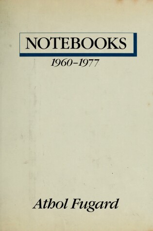 Cover of Notebooks 1960-1977