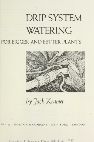 Cover of DRIP SYSTEM WATERING CL