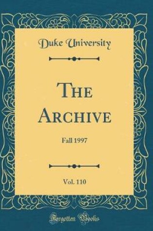 Cover of The Archive, Vol. 110