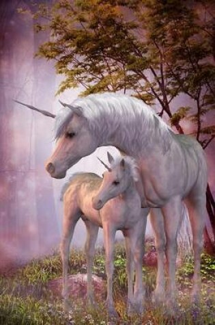 Cover of Sweet Mama and Baby White Unicorns Journal