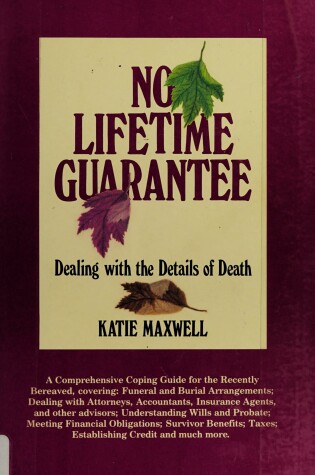 Cover of No Lifetime Guarantee