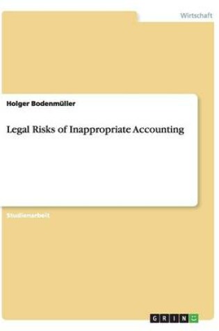 Cover of Legal Risks of Inappropriate Accounting