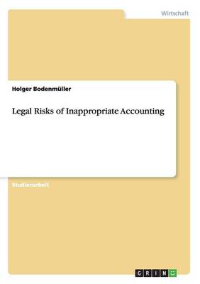 Book cover for Legal Risks of Inappropriate Accounting
