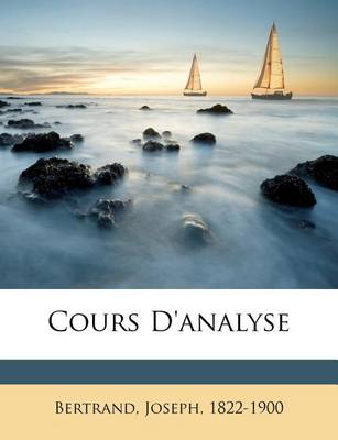 Book cover for Cours D'Analyse