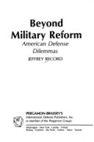 Cover of Beyond Military Reform