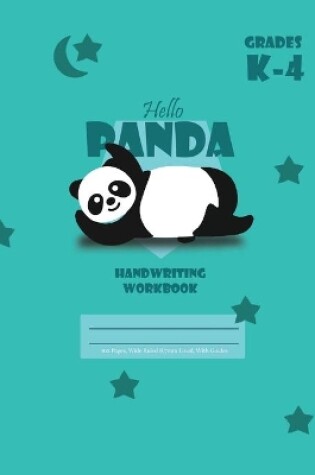 Cover of Hello Panda Primary Handwriting k-4 Workbook, 51 Sheets, 6 x 9 Inch Royal Blue Cover