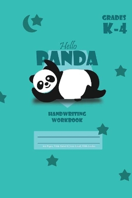 Book cover for Hello Panda Primary Handwriting k-4 Workbook, 51 Sheets, 6 x 9 Inch Royal Blue Cover