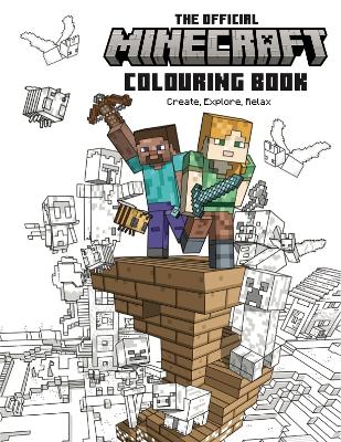 Book cover for The Official Minecraft Colouring Book