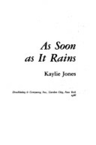 Cover of As Soon as it Rains