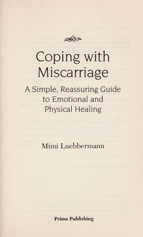 Book cover for Coping with Miscarriage