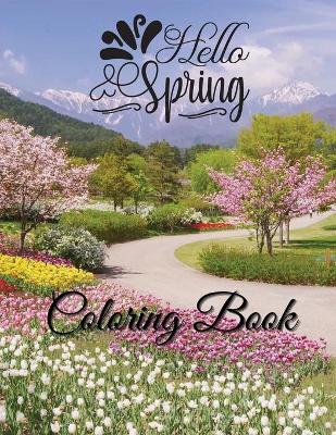 Book cover for Hello Spring Coloring Book