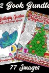 Book cover for Adult Coloring Book Bundle (2 Books 77 Images)