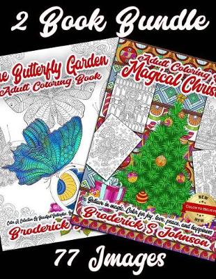 Cover of Adult Coloring Book Bundle (2 Books 77 Images)