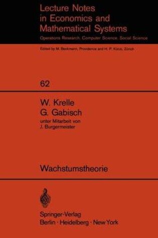 Cover of Wachstumstheorie