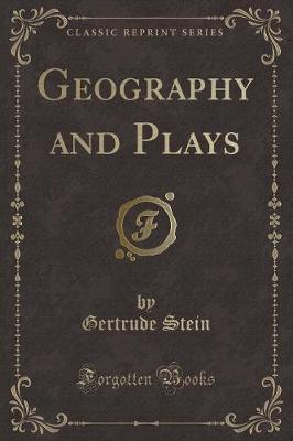 Book cover for Geography and Plays (Classic Reprint)