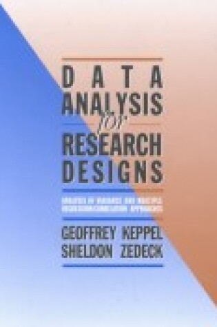 Cover of Data Analysis for Research Designs