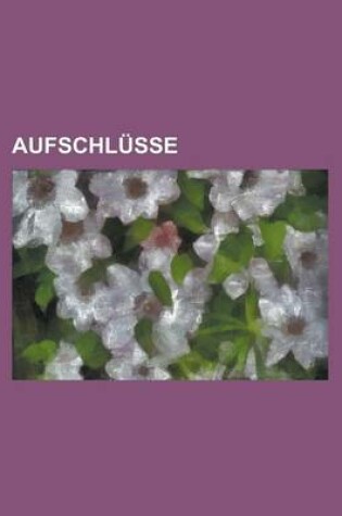 Cover of Aufschlusse