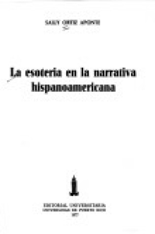 Cover of La Esoteria En La Narrativa Hispanoamericana