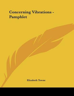 Book cover for Concerning Vibrations - Pamphlet