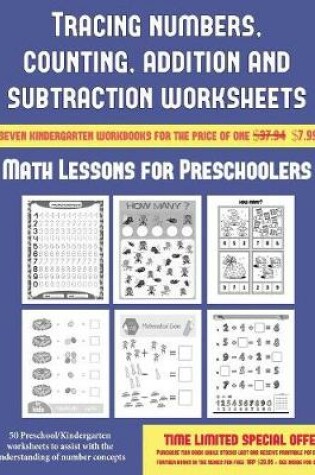 Cover of Math Lessons for Preschoolers (Tracing numbers, counting, addition and subtraction)