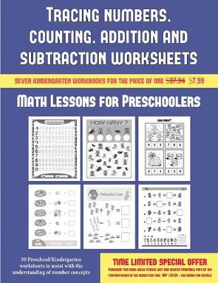 Cover of Math Lessons for Preschoolers (Tracing numbers, counting, addition and subtraction)