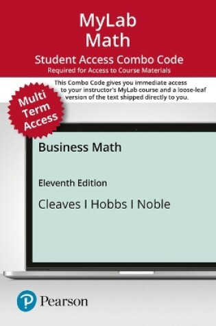 Cover of Mylab Math with Pearson Etext -- Combo Access Card -- For Business Math (24 Months)