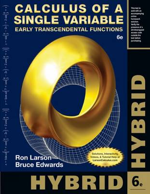 Book cover for Calculus of a Single Variable, Hybrid