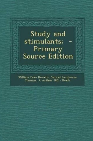 Cover of Study and Stimulants;