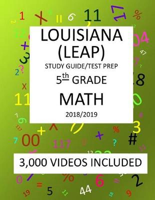 Book cover for 5th Grade LOUISIANA LEAP, 2019 MATH, Test Prep