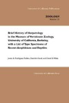 Book cover for Brief History of Herpetology in the Museum of Vertebrate Zoology, University of California, Berkeley, with a List of Type Specimens of Recent Amphibians and Reptiles