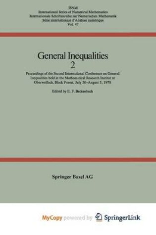 Cover of General Inequalities 2