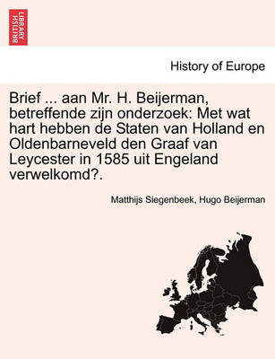 Book cover for Brief ... Aan Mr. H. Beijerman, Betreffende Zijn Onderzoek