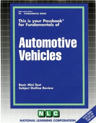 Book cover for AUTOMOTIVE VEHICLES